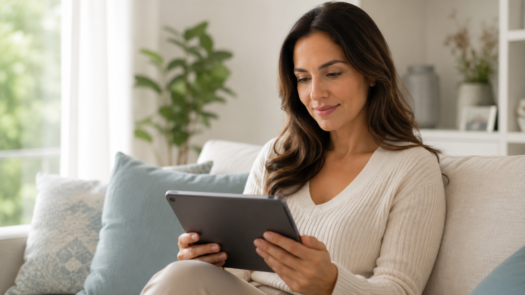 A patient researching an accredited aesthetics practitioner register